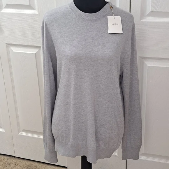 $1,300 Agnona NWT Cashmere & Silk Pullover Sweater Size XXL ON SALE $499 - Picture 1 of 8